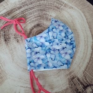 Handmade Cotton Pastel Floral Fitted Mask